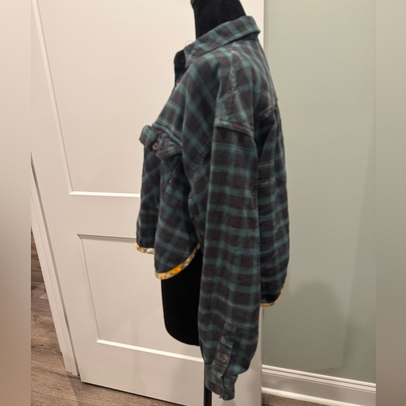 Urban Outfitters BDG Caleb Cropped Flannel Shirt cotton - Picture 5 of 11